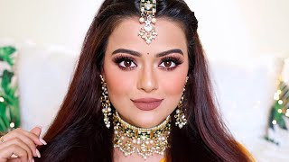 LONG LASTING SELF BRIDAL MAKEUP  DETAILED STEP BY STEP TUTORIAL [upl. by Pasco348]