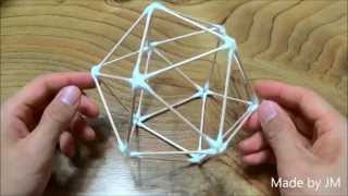 How to make a Cotton Swab Icosahedron [upl. by Mccullough]