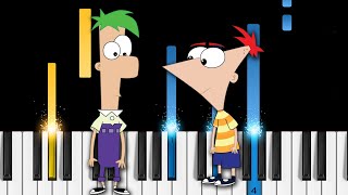 Phineas and Ferb  Theme Song  EASY Piano Tutorial [upl. by Adliwa859]