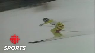 Todd Brookers Notorious Ski Crash in Kitzbuhel in 1987 [upl. by Heater]