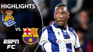 Real Sociedad vs Barcelona  LALIGA Highlights  ESPN FC [upl. by Isyed655]