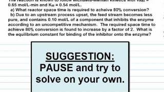 MichaelisMenten Kinetics in a CSTR [upl. by Lirbaj564]