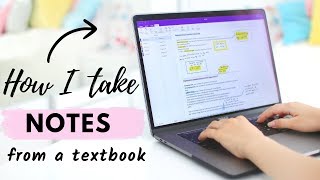 How I Take Notes on My Laptop From a Textbook  Digital Note Taking Tips [upl. by Adnuahsal261]