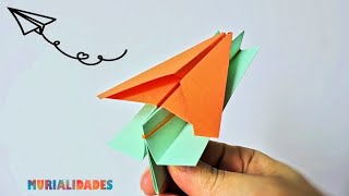 ✈️ LANZA AVIONES DE PAPEL VUELAN MUCHO CREALO EN 1 MINUTO❗CRAFT DIY [upl. by Farrington]