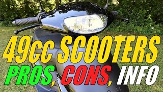 49cc  50cc Scooter Info Pros Cons amp Expectations Moped [upl. by Atirys852]