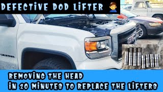 How to remove the lifters on gmc Sierra or Chevy Silverado 20122018 DOD53 head removal [upl. by Maridel99]