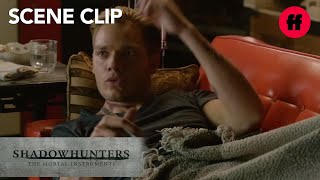 Shadowhunters  Season 1 Episode 11 Jace amp Clary Kiss  Freeform [upl. by Henriette]