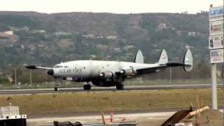 HD Lockheed EC121 Super Constellation Departing Camarillo 11412 [upl. by Enahc478]