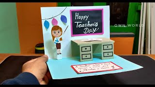 DIY Teachers Day card Handmade Teachers day card making idea [upl. by Gardiner]