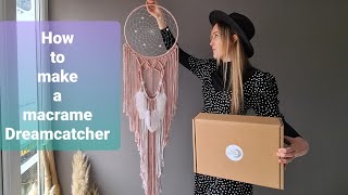 Alice  Macramé Dreamcatcher Tutorial  how to make a macramé dreamcatcher [upl. by Rodney854]