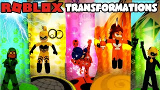 Miraculous Ladybug Transformations ALL CHARACTERS ROBLOX Gameplay PART 1 [upl. by Etneciv]