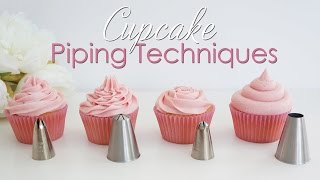 Cupcake Piping Techniques Tutorial [upl. by Olympium]