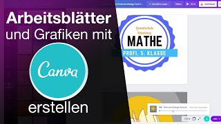 Schicke Grafiken und Arbeitsblätter mit Canva erstellen Tutorial 2021 [upl. by Erait91]