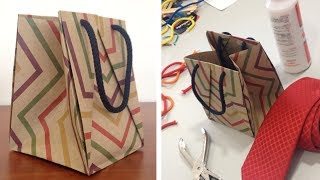 DIY Bolsa de Papel para Regalo craft  Fácil y rápido [upl. by Adamsun148]