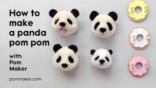 How to Make a Panda Pompom  Pom Maker Tutorial [upl. by Rhyner662]