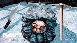 DayZ How to Build Chimney with Mine Stone Upgrade Fire Place [upl. by Eden]