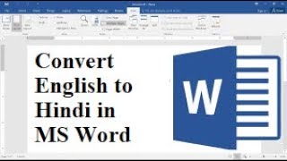 Convert English to Hindi in MS Word [upl. by Shalom]