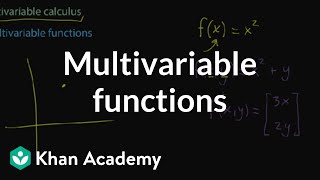 Multivariable functions  Multivariable calculus  Khan Academy [upl. by Tibbitts]