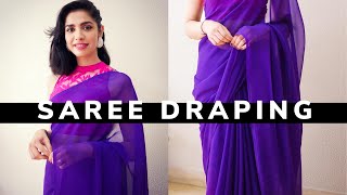 How beginners can drape a Saree in 6 Easy Steps [upl. by Allertse801]