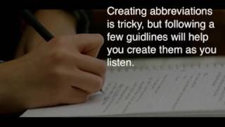 Note Taking Part II Abbreviations and Symbols [upl. by Ellerad]