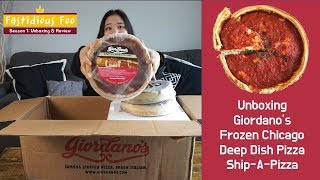 Unboxing Giordanos Frozen Pizza [upl. by Godber]