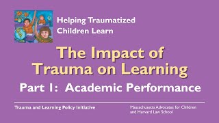 The Impact of Trauma on Learning Part 1 Academic Performance [upl. by Lladnek]