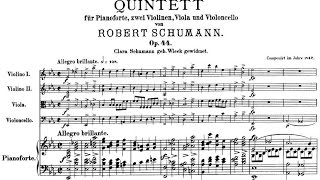 Robert Schumann  Piano Quintet in E flat major Op 44 [upl. by Orelie73]