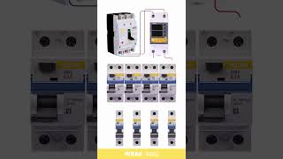 Residual Current Protection Circuit Breaker Voltage Protector MCB amp MCCB Installation Display [upl. by Noslrac]