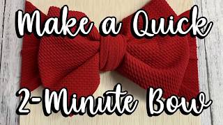 DIY  Quick 2 Minute Bow Headwrap  How To Make A Baby Bow Headwrap  Mommy’s Creations [upl. by Nyrac]