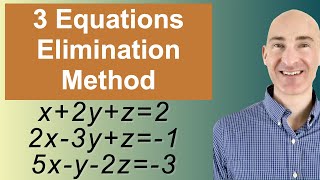 Solving Systems of 3 Equations Elimination [upl. by Dane447]