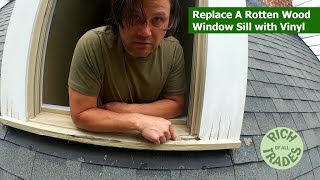 Replace A Rotten Wood Window Sill With Vinyl [upl. by Dralliw573]