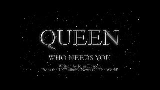 Queen  Who Needs You Official Lyric Video [upl. by Waddington]