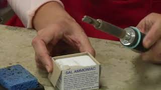 Using Sal Ammoniac on Soldering Irons [upl. by Ecnerat591]