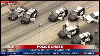 Graphic Ending To Police Chase in California [upl. by Esilehc]