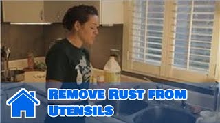 Kitchen Cleaning  How to Remove Rust from Utensils [upl. by Jarus118]