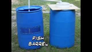 Recirculating Aquaculture System Made from Barrels Barrelponics [upl. by Portingale281]