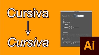 Cómo hacer LETRA CURSIVA en Illustrator 2021 [upl. by Briggs]