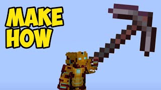 Minecraft How to Make NETHERITE PICKAXE [upl. by Ahsemrak]