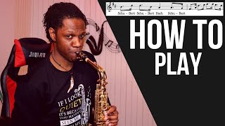 How To Play The Dotted Quavers Or Eighth Notes On Saxophone [upl. by Buseck]