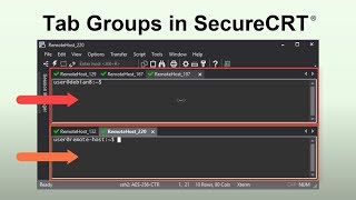 Tab Groups in SecureCRT [upl. by Snevets177]