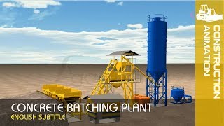 Concrete Batching Plant Works  Ready Mix Machine  Mixing Plant [upl. by Enidlareg11]