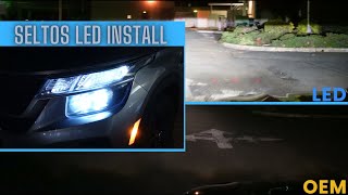 KIA Seltos LED Headlight Install  Before amp After Comparison at the end [upl. by Eima]