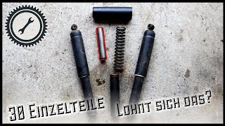 Simson  Hydraulisch gedämpfte Federbeine  Stoßdämpfer komplett zerlegen und montieren Tutorial [upl. by Eyla435]