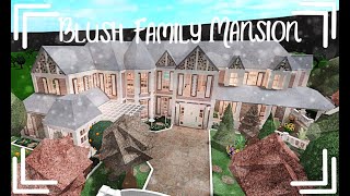 Bloxburg  Blush Family Mansion  No Large Plot  Speed Build  604k [upl. by Ynoep]