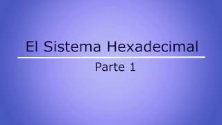 Sistema Hexadecimal Parte 1 [upl. by Talley]