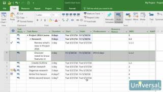 Lesson 9 Introducing Dependencies  Universal Class Microsoft Project 2016 [upl. by Grevera480]