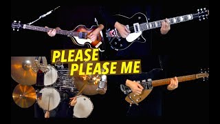 Please Please Me  Instrumental Cover  Guitars Bass Drums and Harmonica [upl. by Ladonna521]