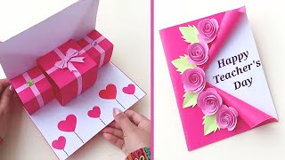 How to make Teachers Day Card   Card Idea for Competition  Handmade Card tutorial [upl. by Niwroc747]