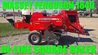 Massey Ferguson 1840 InLine Small Square Baler [upl. by Meekyh]