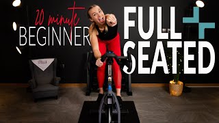 20 Minute FULL SEATED Beginner Indoor Cycling Workout [upl. by Reibaj886]